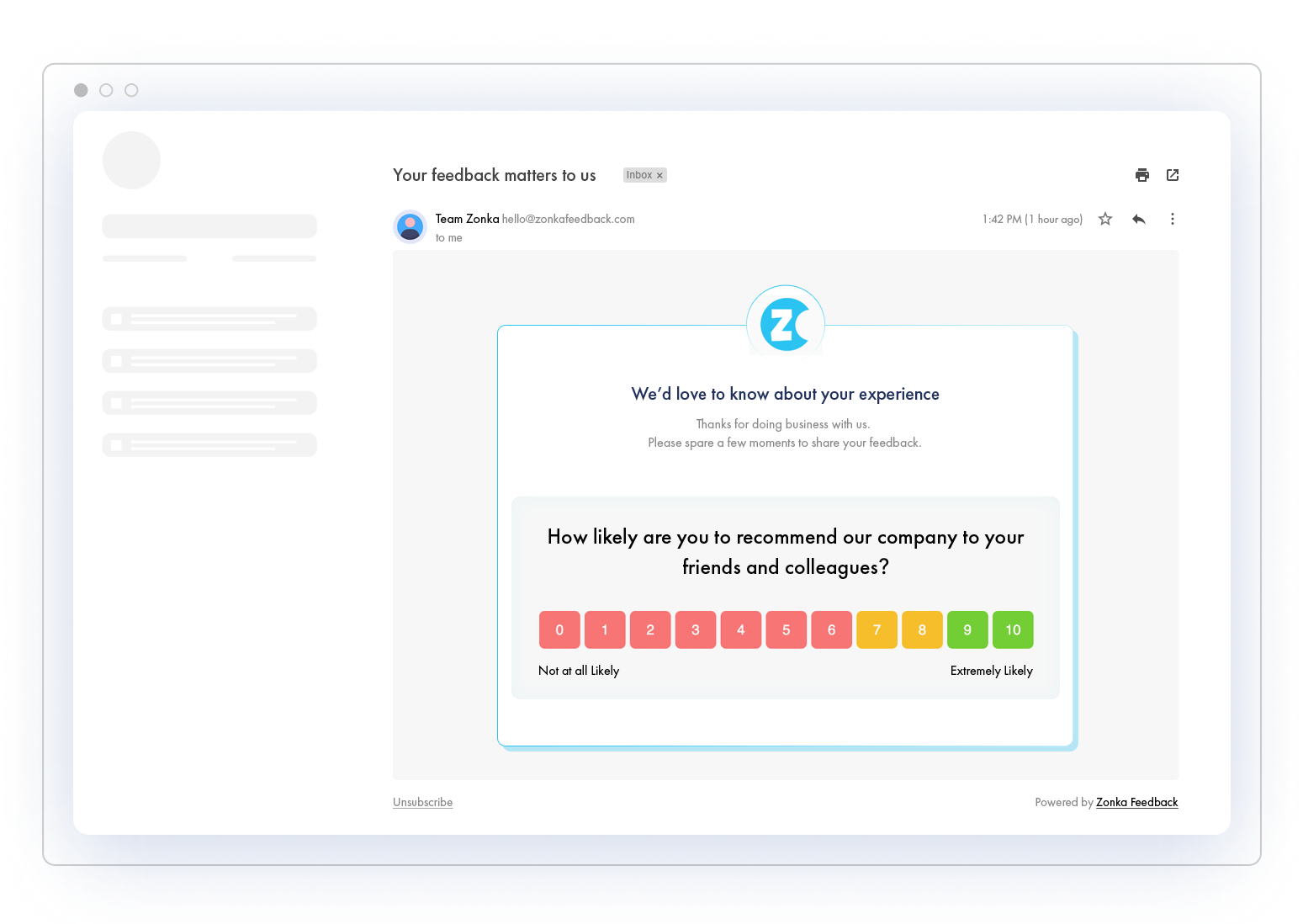 Email NPS Survey with Likert Scale