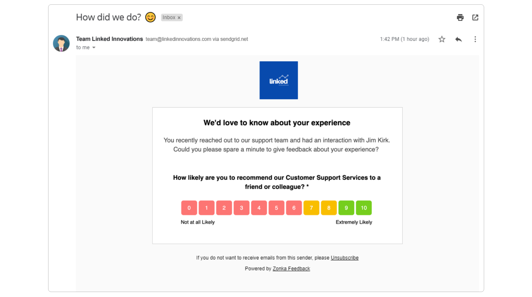 NPS Email Survey