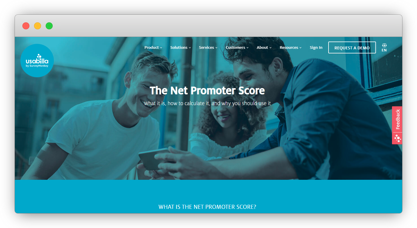 NPS Software - Usabilla