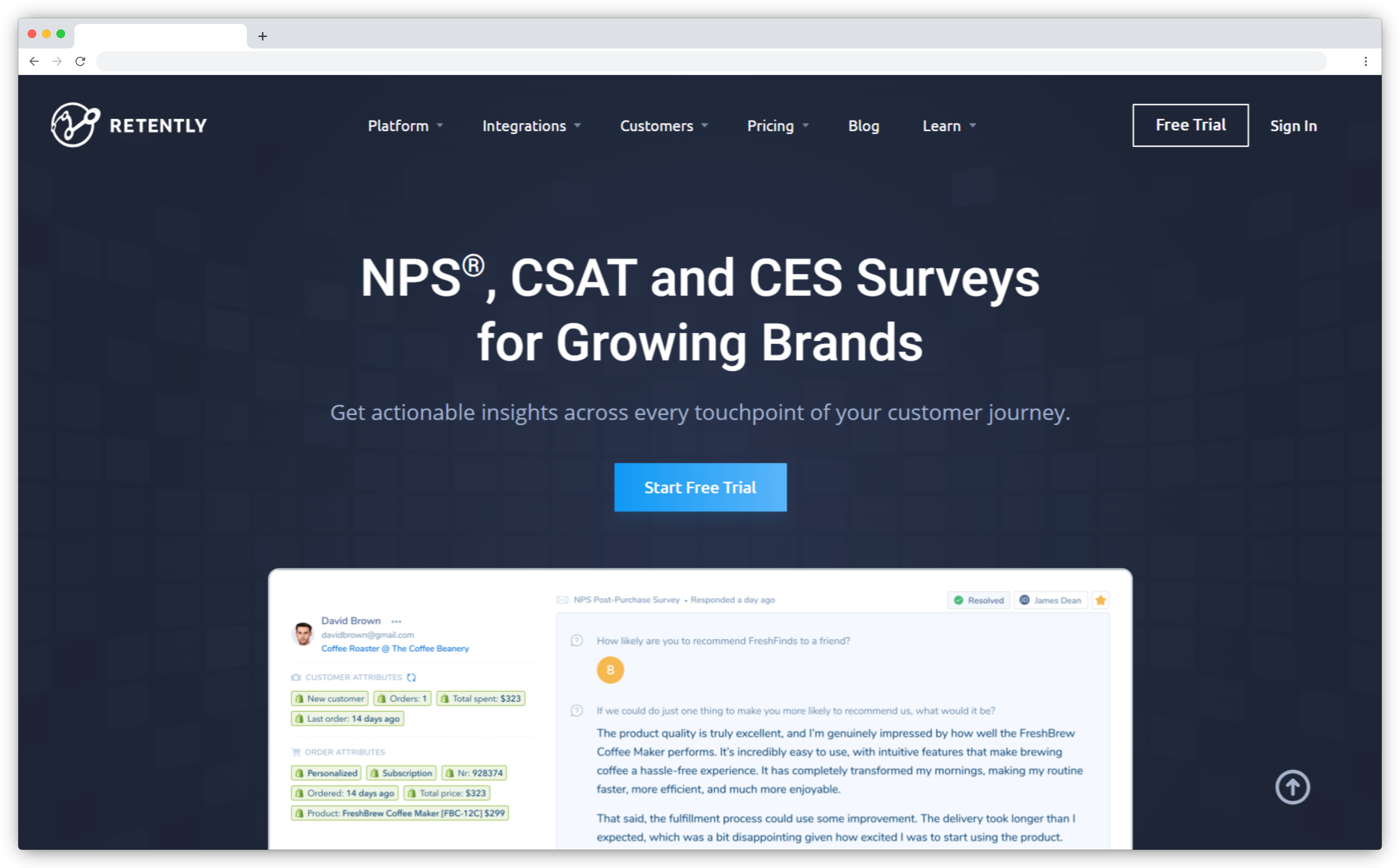 NPS Tools for Retail - Retently