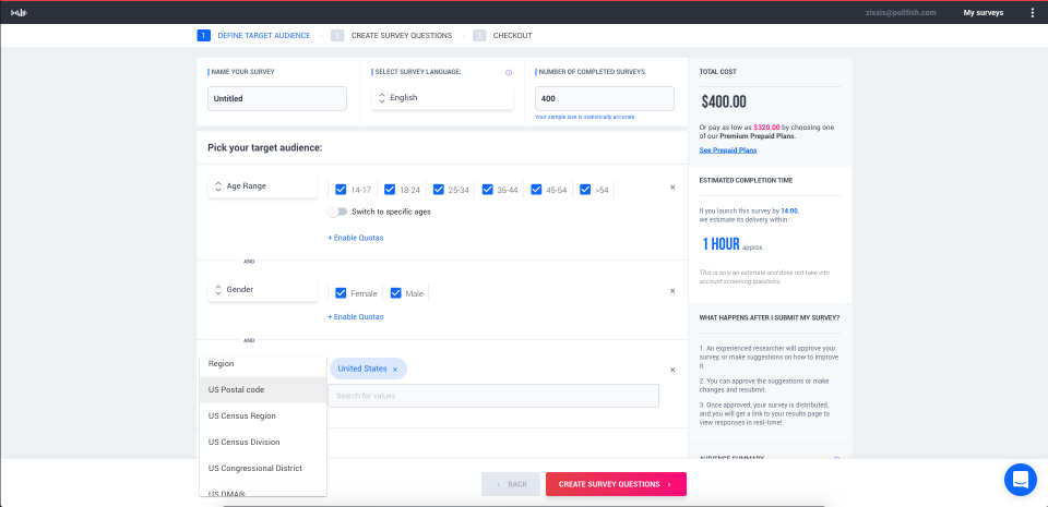 Online Survey Tool Pollfish
