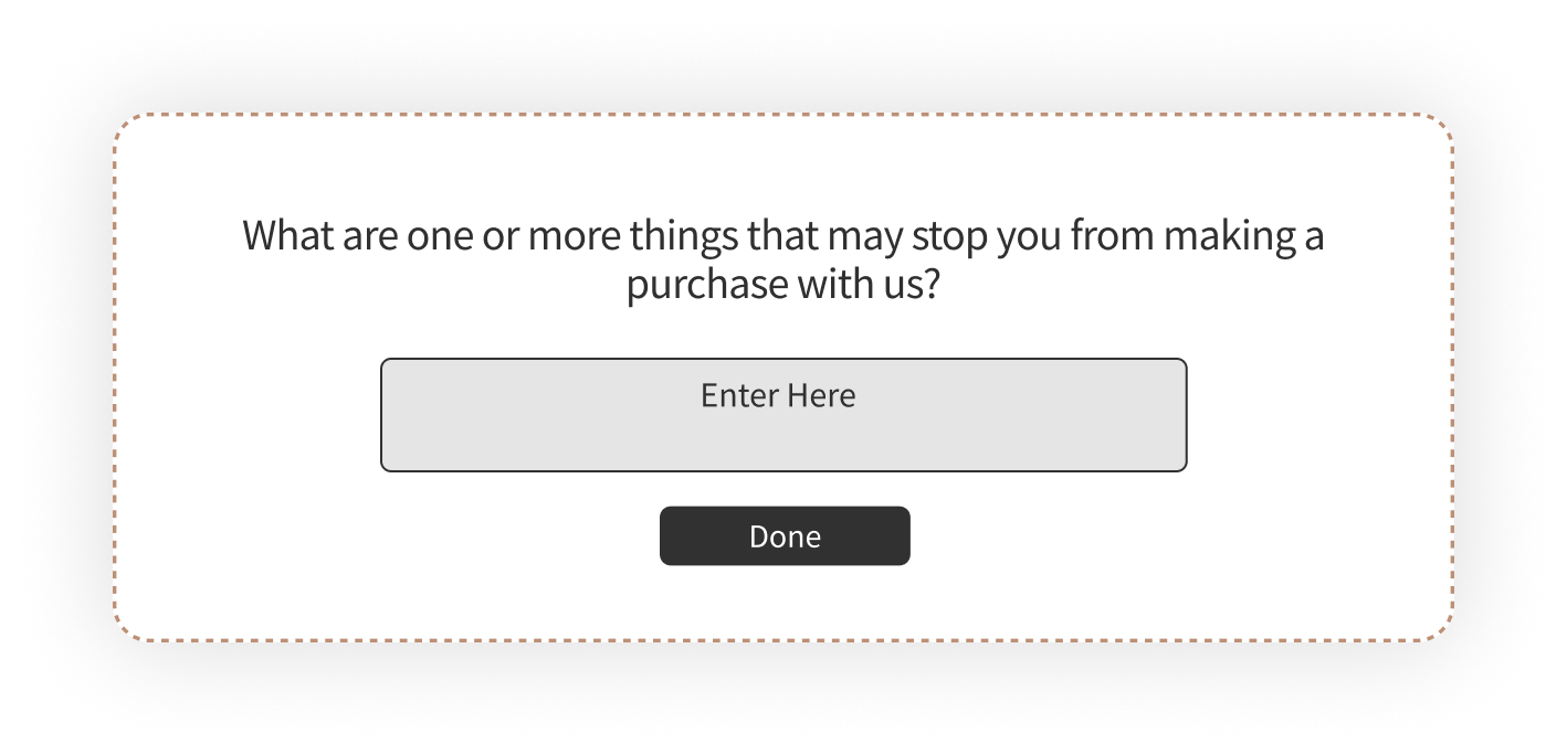 Open-ended question - reason preventing purchase