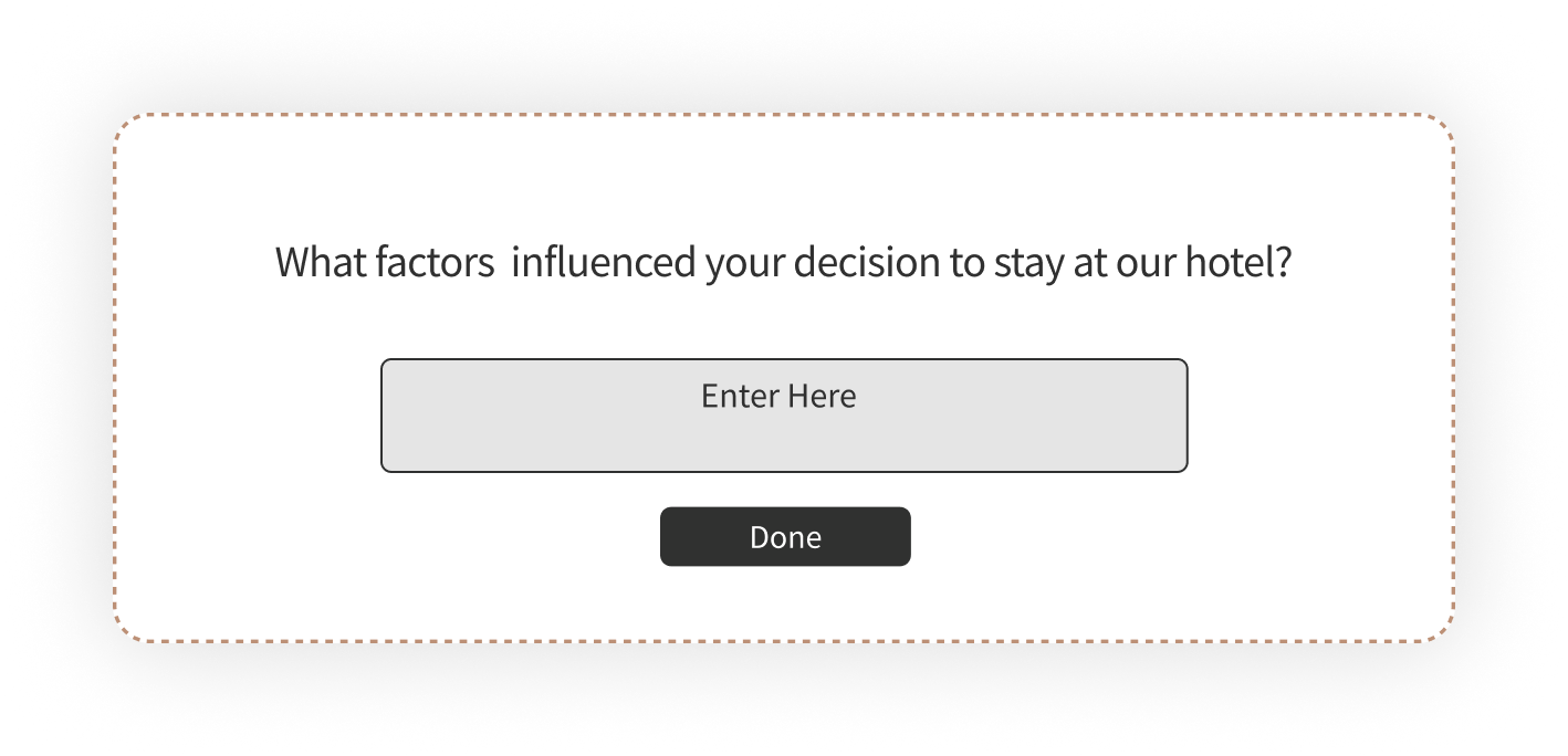 Open-ended question examples for Hospitality