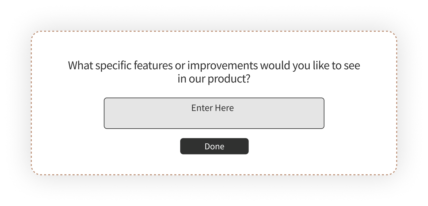 Open-ended question examples for product feedback