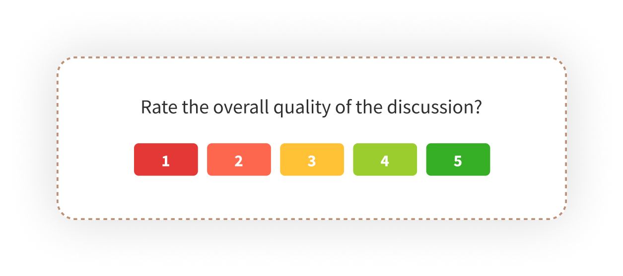 Post meeting survey questions - rating scale