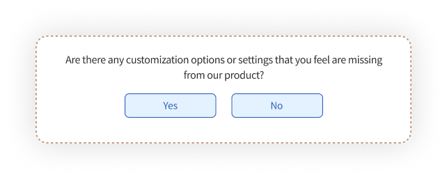 Product Survey Question Examples on Missing Features