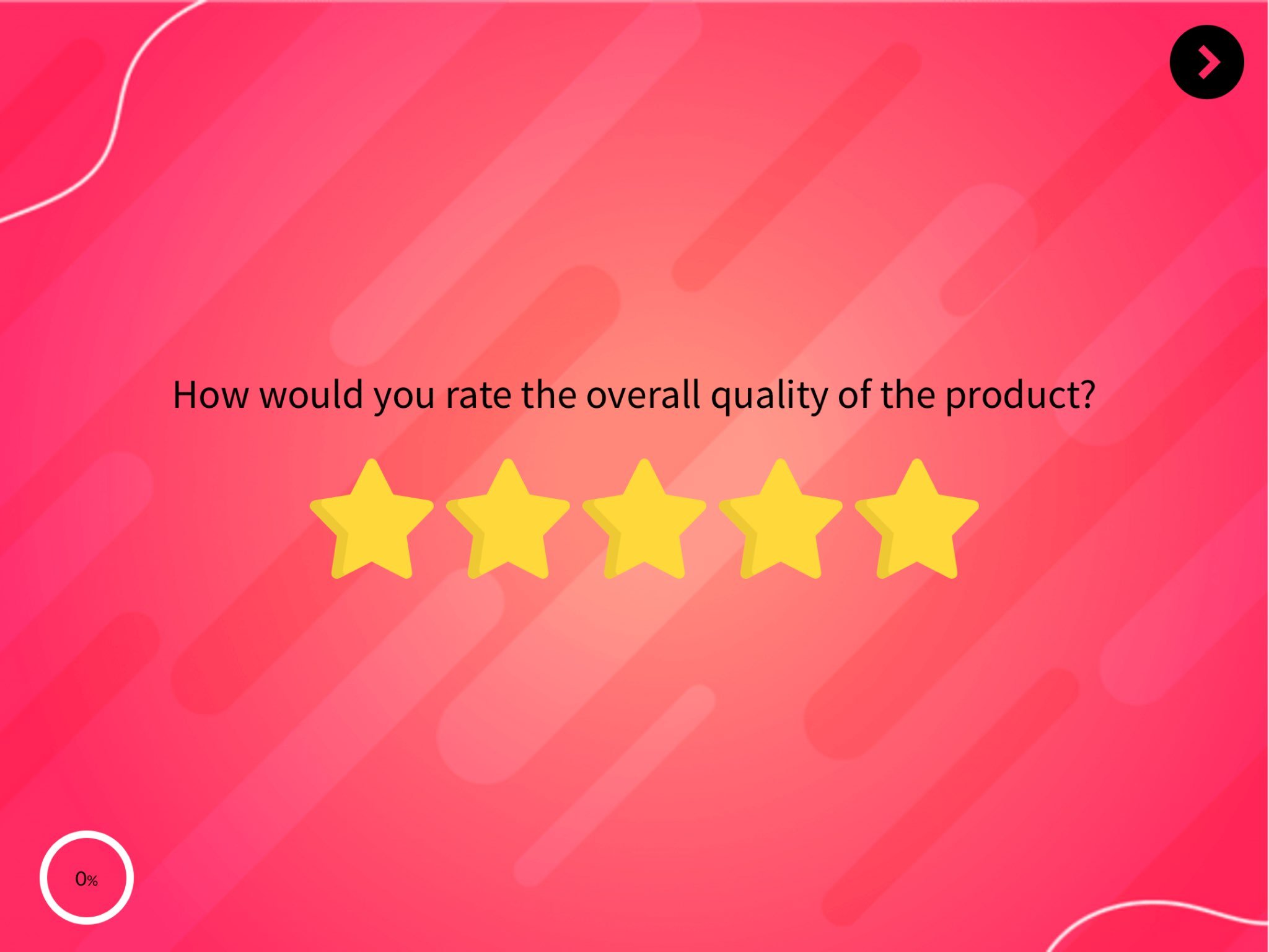 Star Rating SaaS Feedback Survey