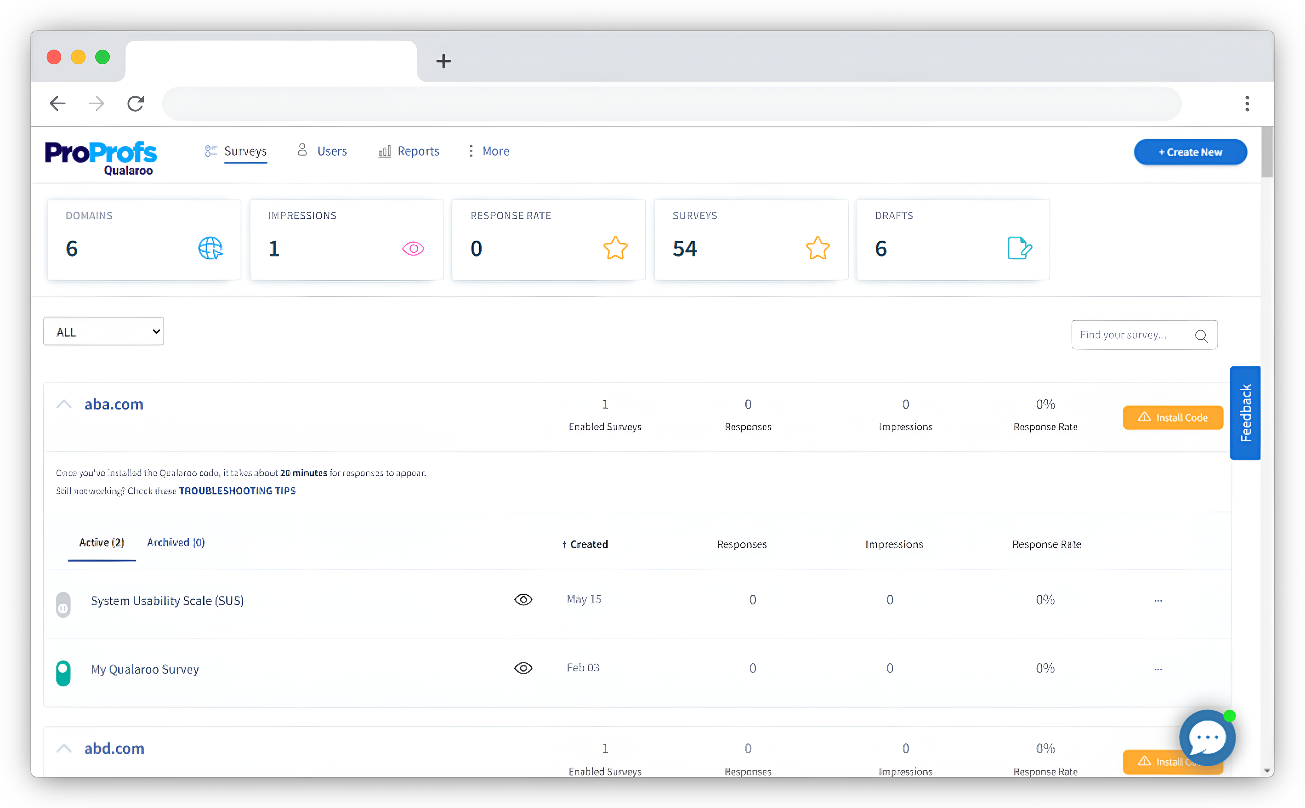 Product feedback software - Qualaroo by ProProfs