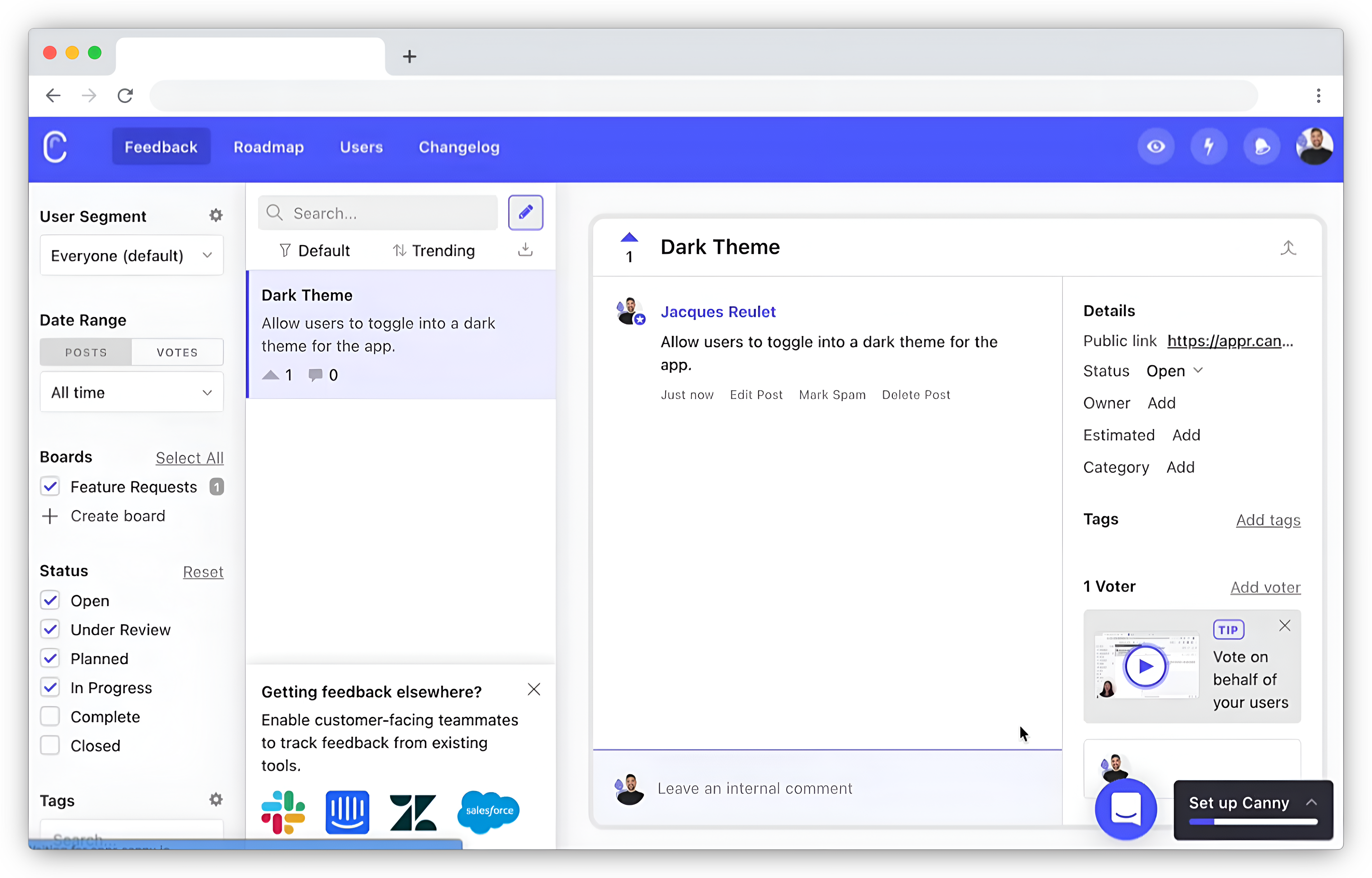 Product feedback tools - Canny-1