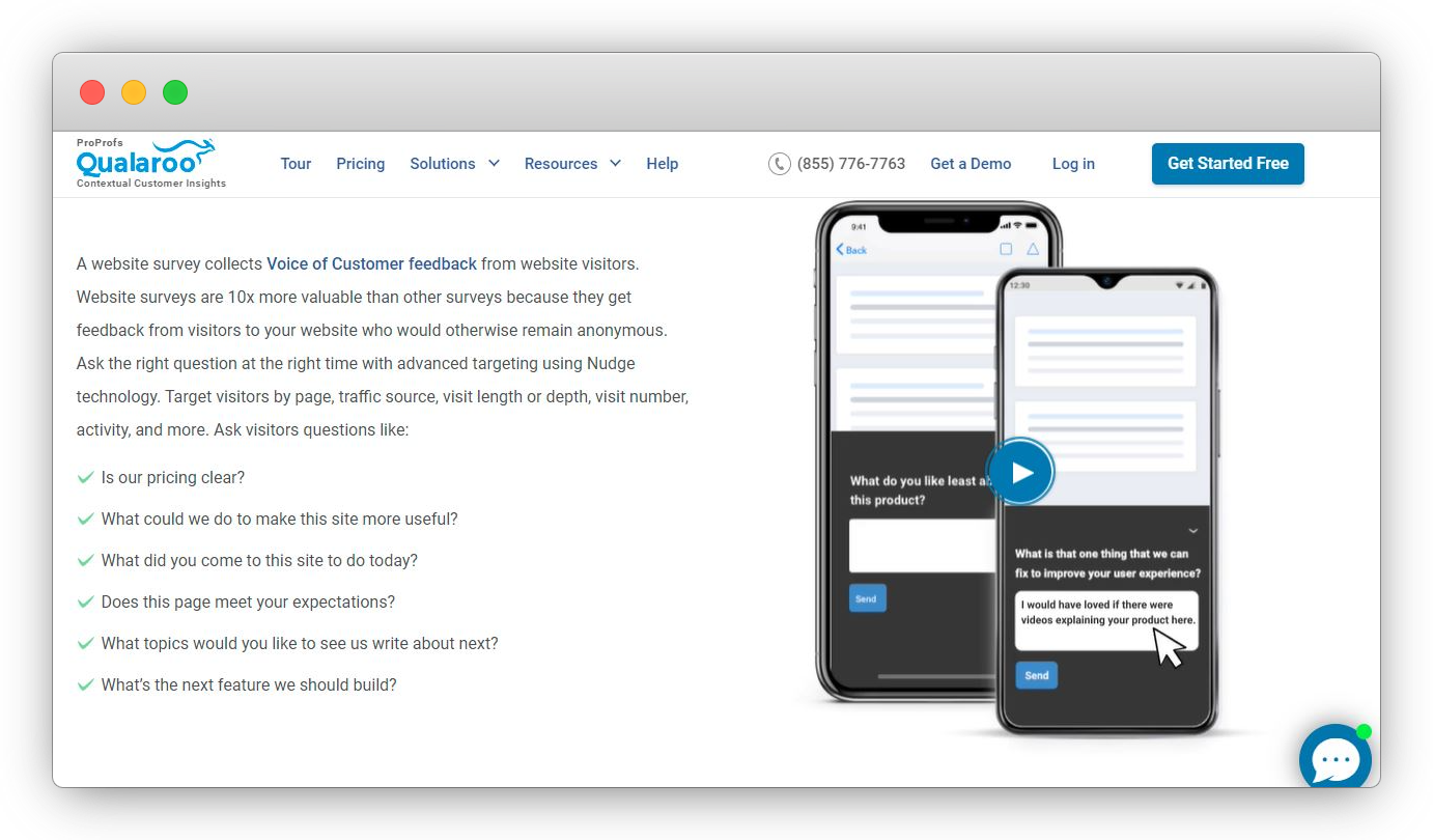 Qualaroo - free customer feedback software