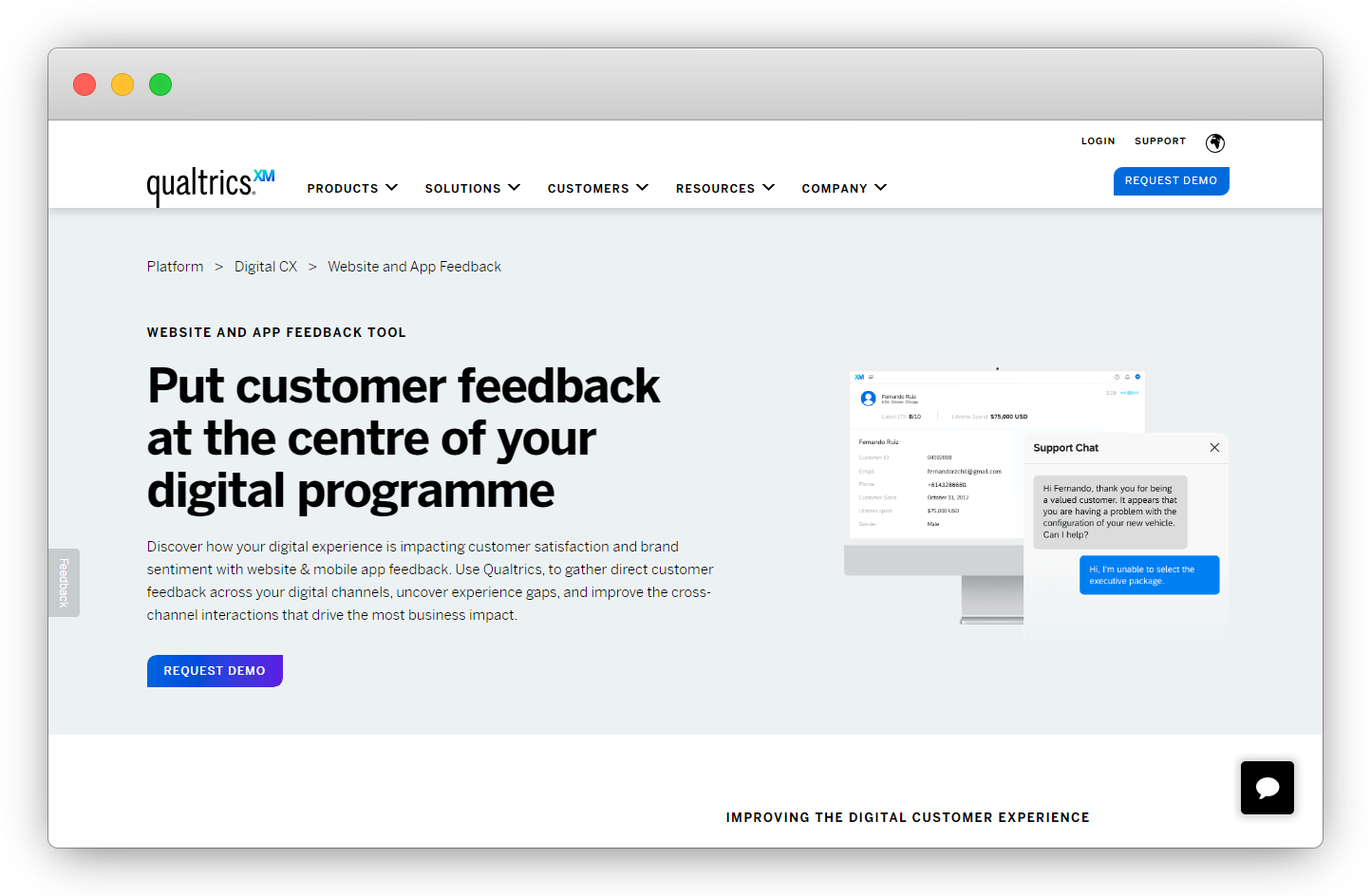 Qualtrics Website Feedback Tool