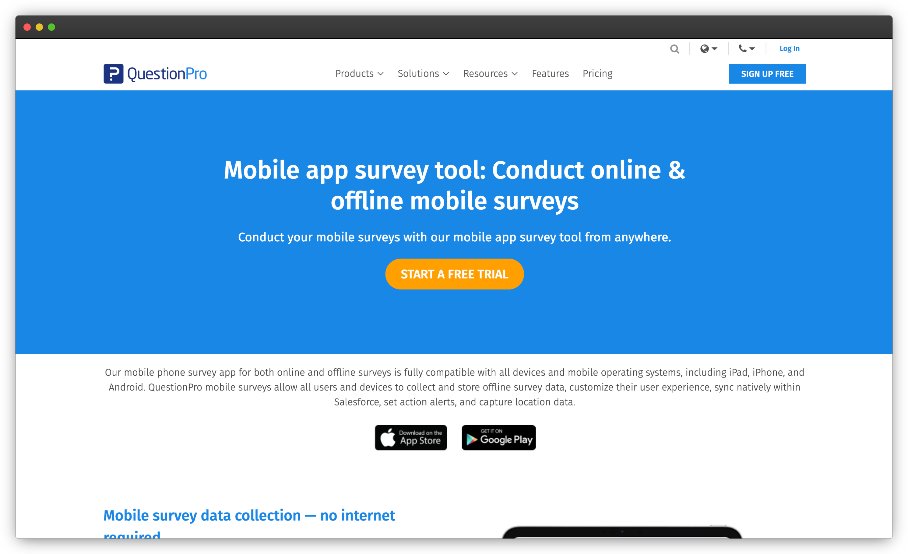 Best survey app for Android QuestionPro