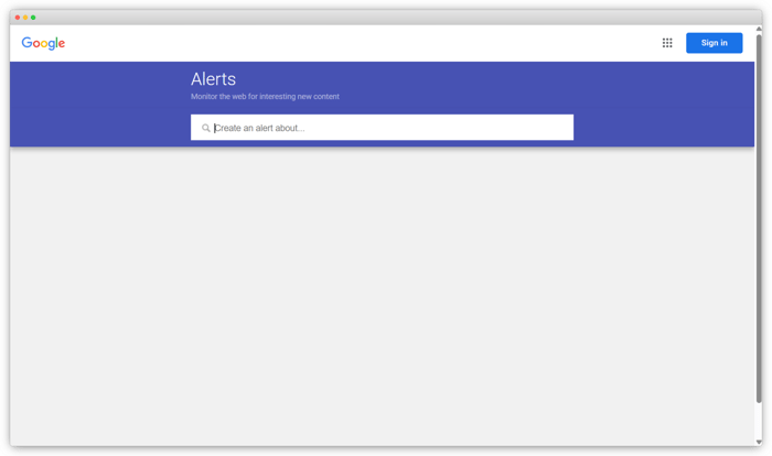 Reputation Management Tool - Google Alerts