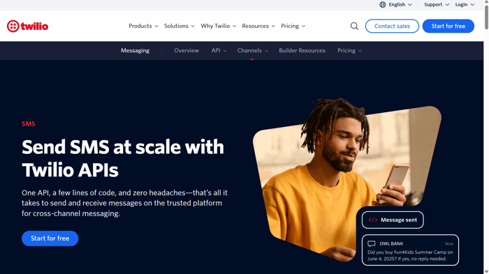 Best SMS Survey Software- Twilio