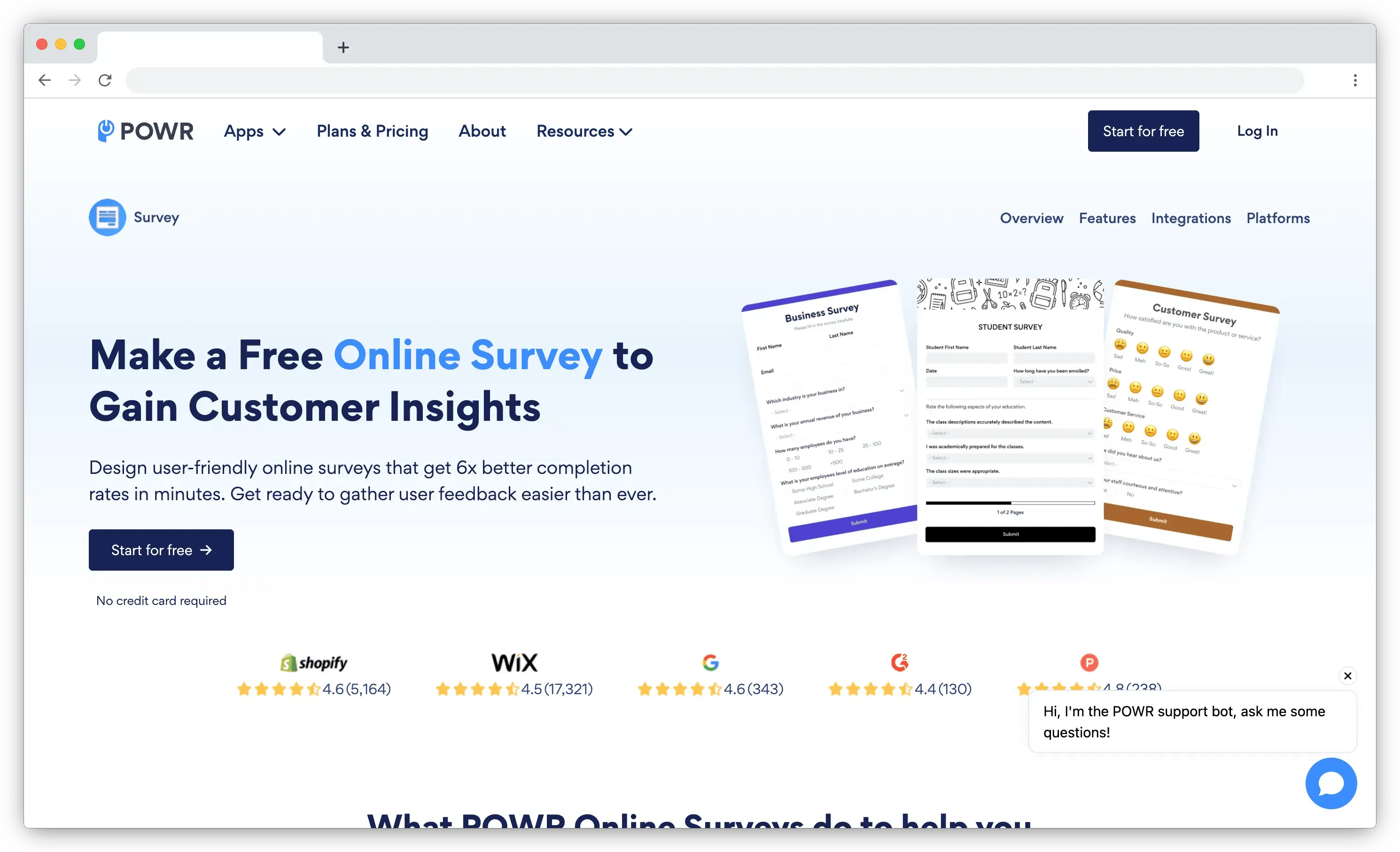 Shopify survey software Powr