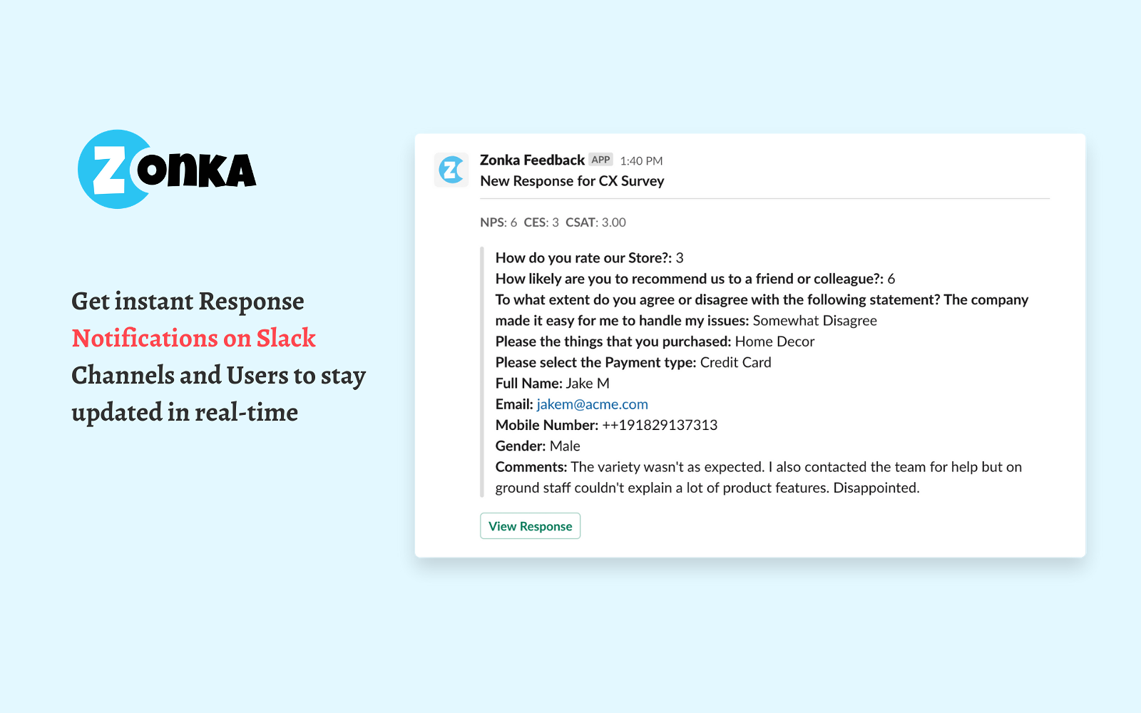 Slack App Zonka Feedback