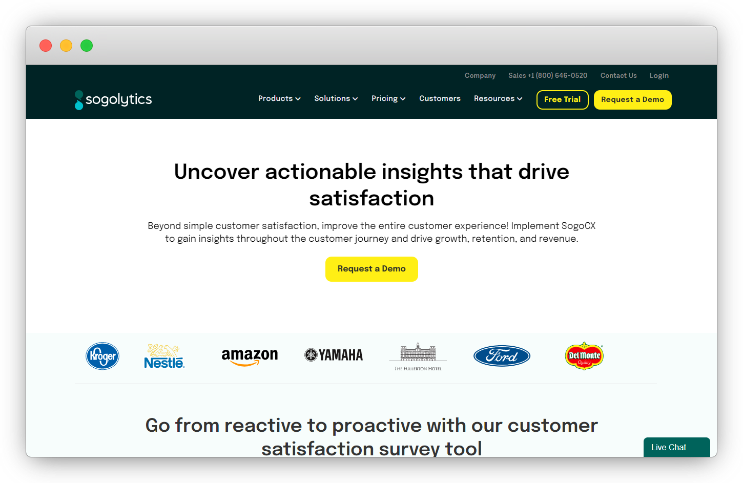 Sogolytics Customer Satisfaction Tool