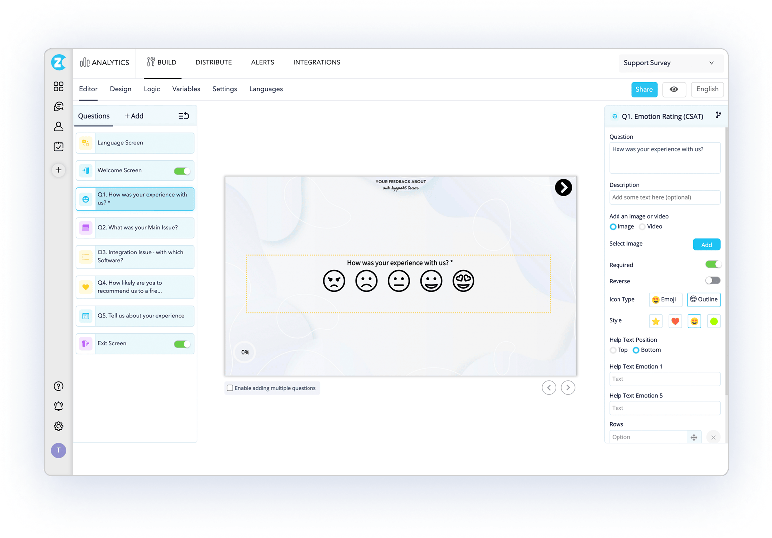 Typeform's intuitive creation process