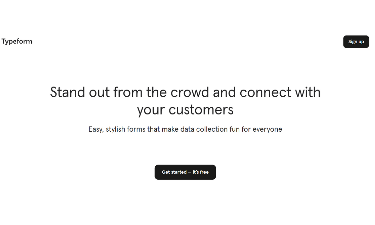 An image showing the second surveysparrow competitors -Typeform