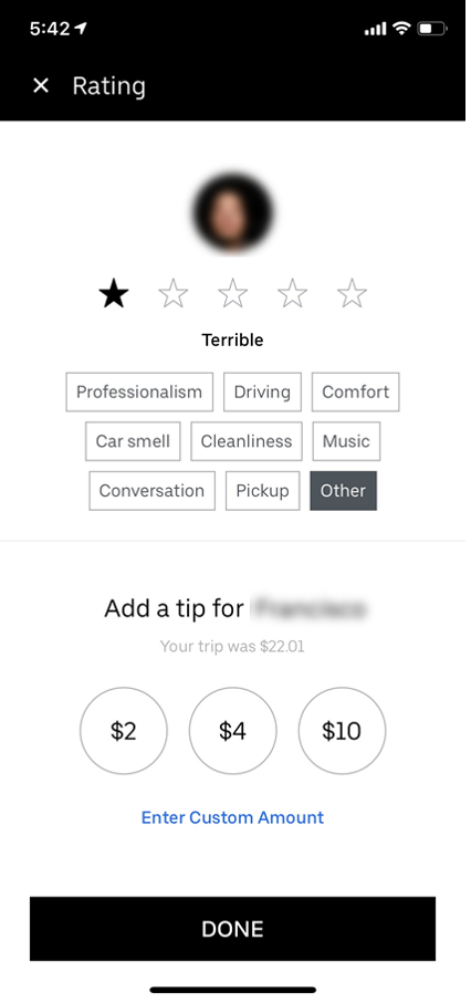 Uber customer insights survey