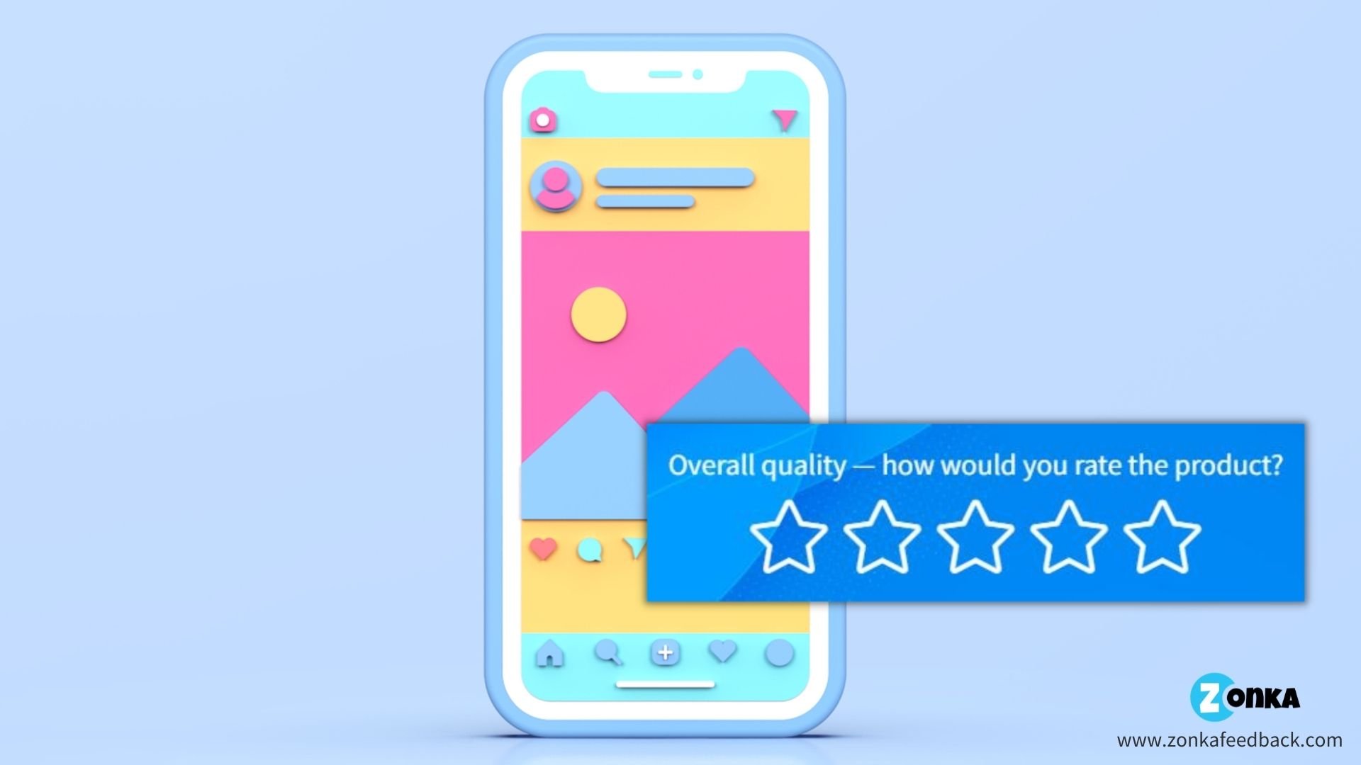 in-app survey with in-app feedback tool