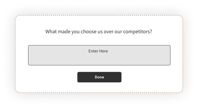 Voice of Customer Surveys Competitor Analysis Question
