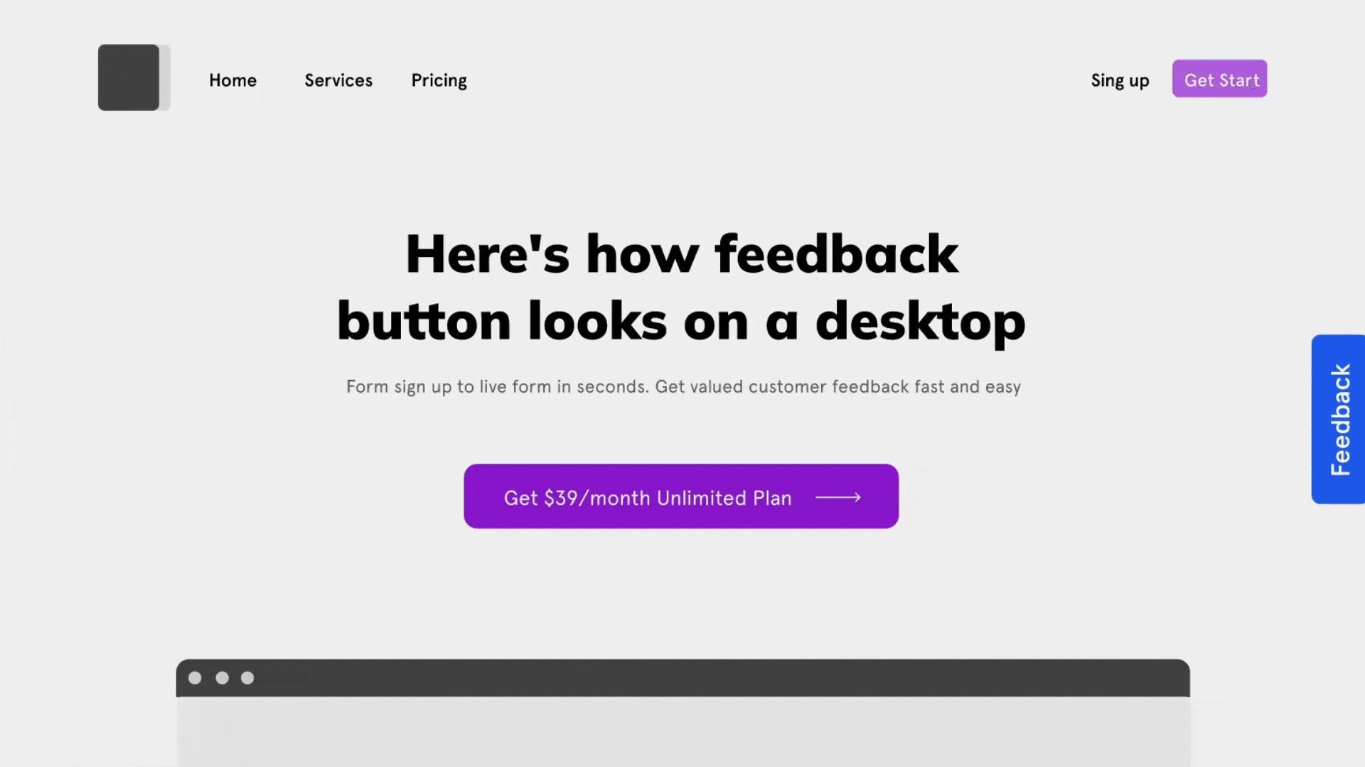 Website Feedback Button
