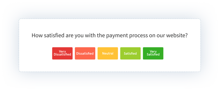 Website Survey Question on Payment Experience