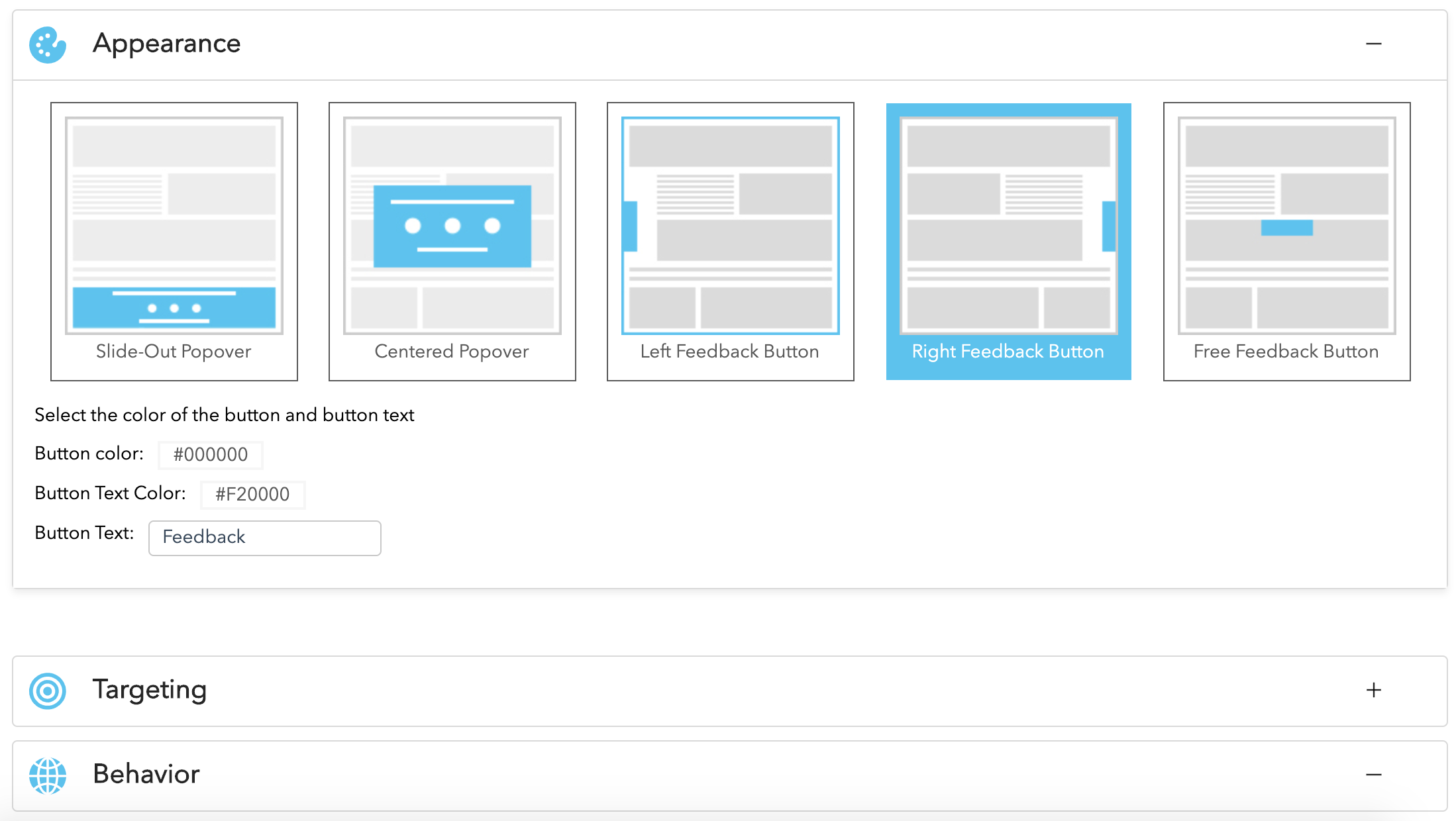 setting appearance, targeting, and behavior to create free surveys online