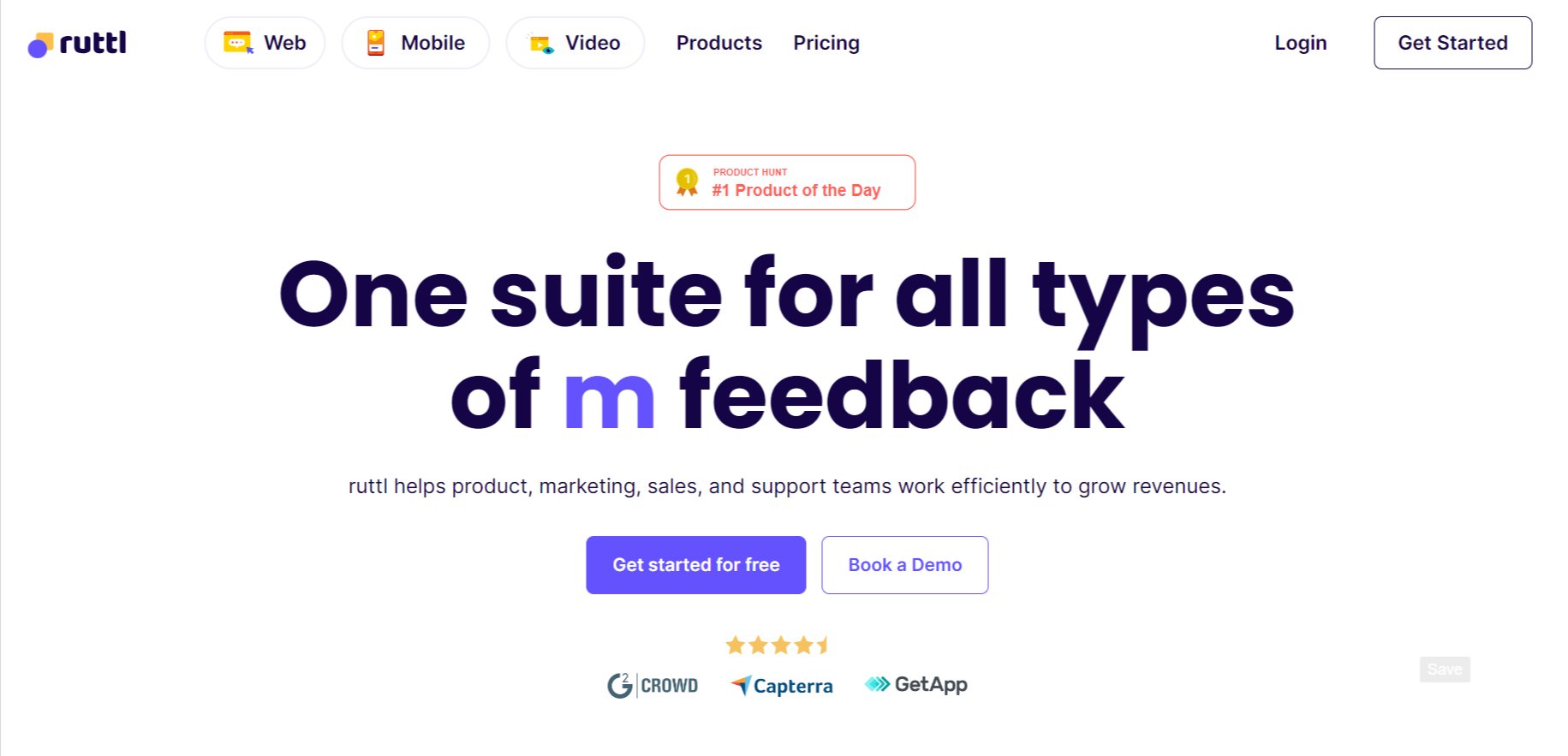 Website feedback widget- Ruttl