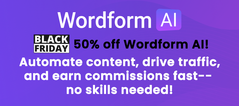 Wordform - Black Friday Image