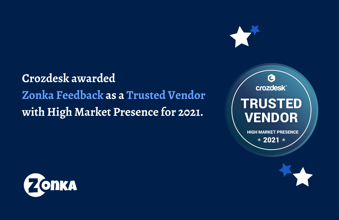 Zonka Feedback is Recognized as Trusted Vendor 2021 By Crozdesk