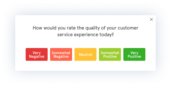 customer service survey question