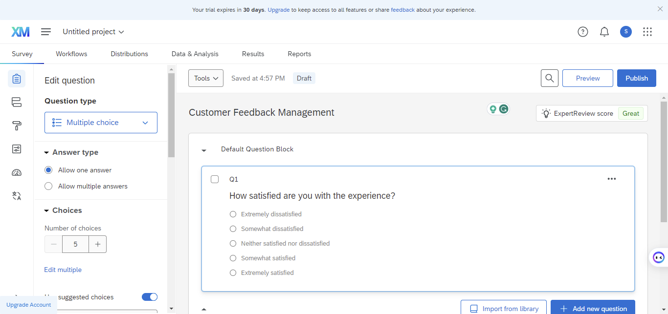 customer feedback management tools- qualtrics