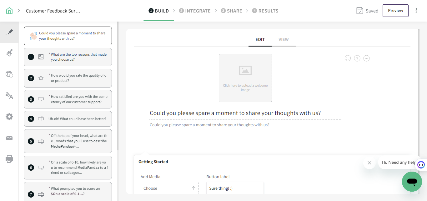 customer feedback management tools- surveysparrow