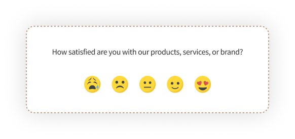 Smiley face rating scale survey question
