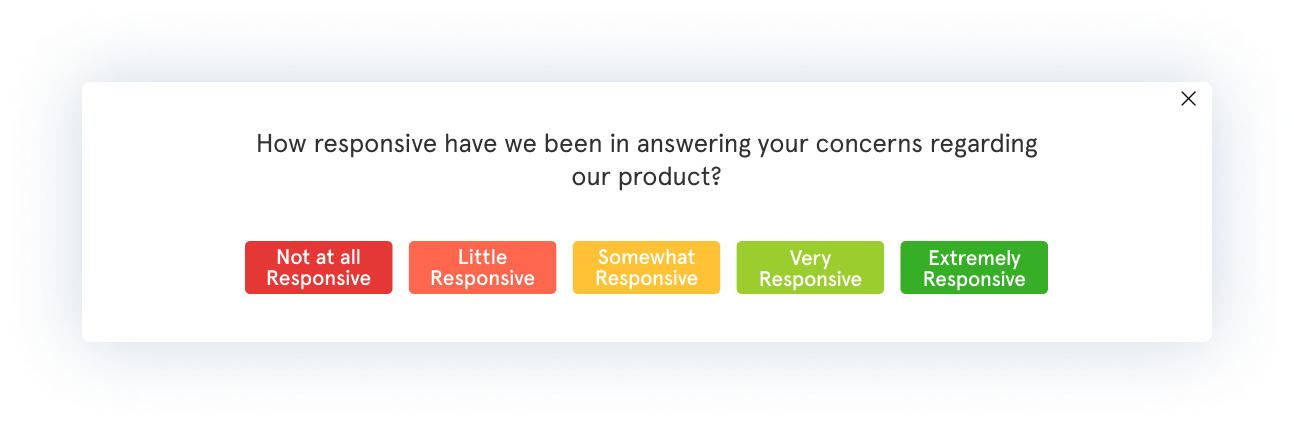 customer service survey questions-how responsive have we been in resolving issues
