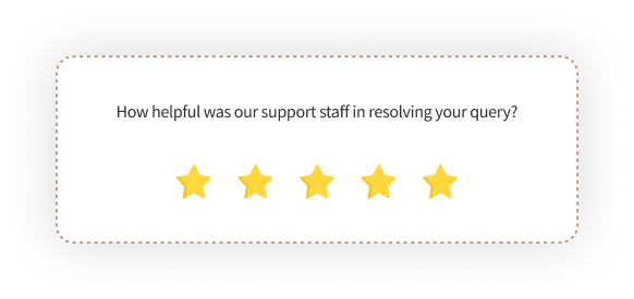 eCommerce survey sample for customer support feedback