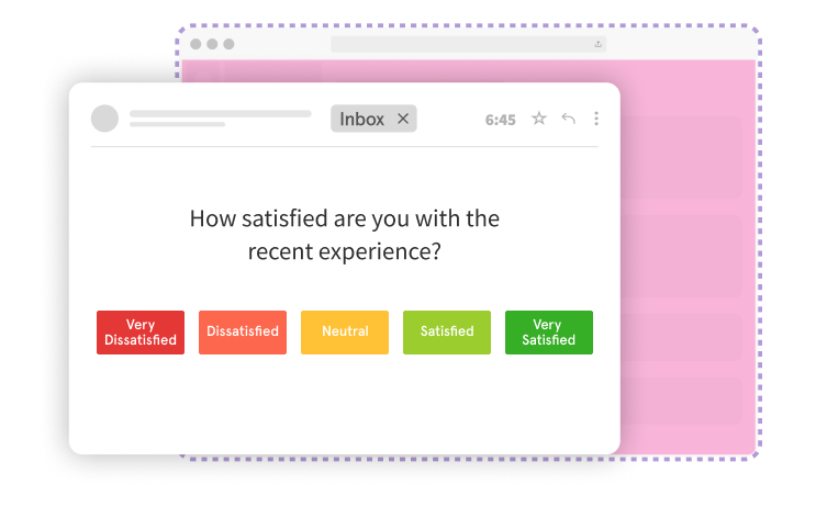 embed email surveys- csat