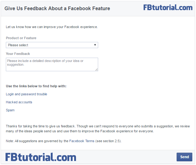 feature satisfaction survey - product feedback in Facebook