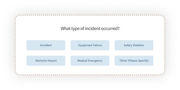 field survey questions on incident reporting