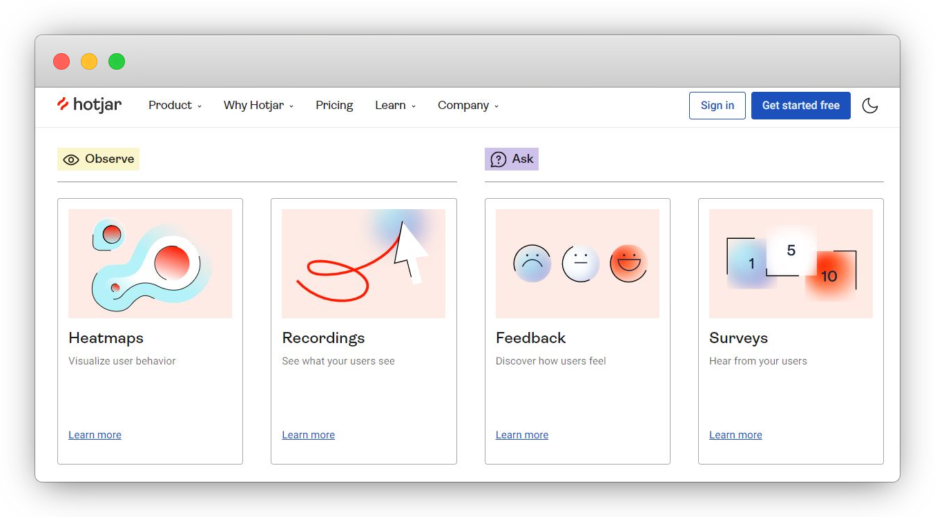 product feedback tools - hotjar