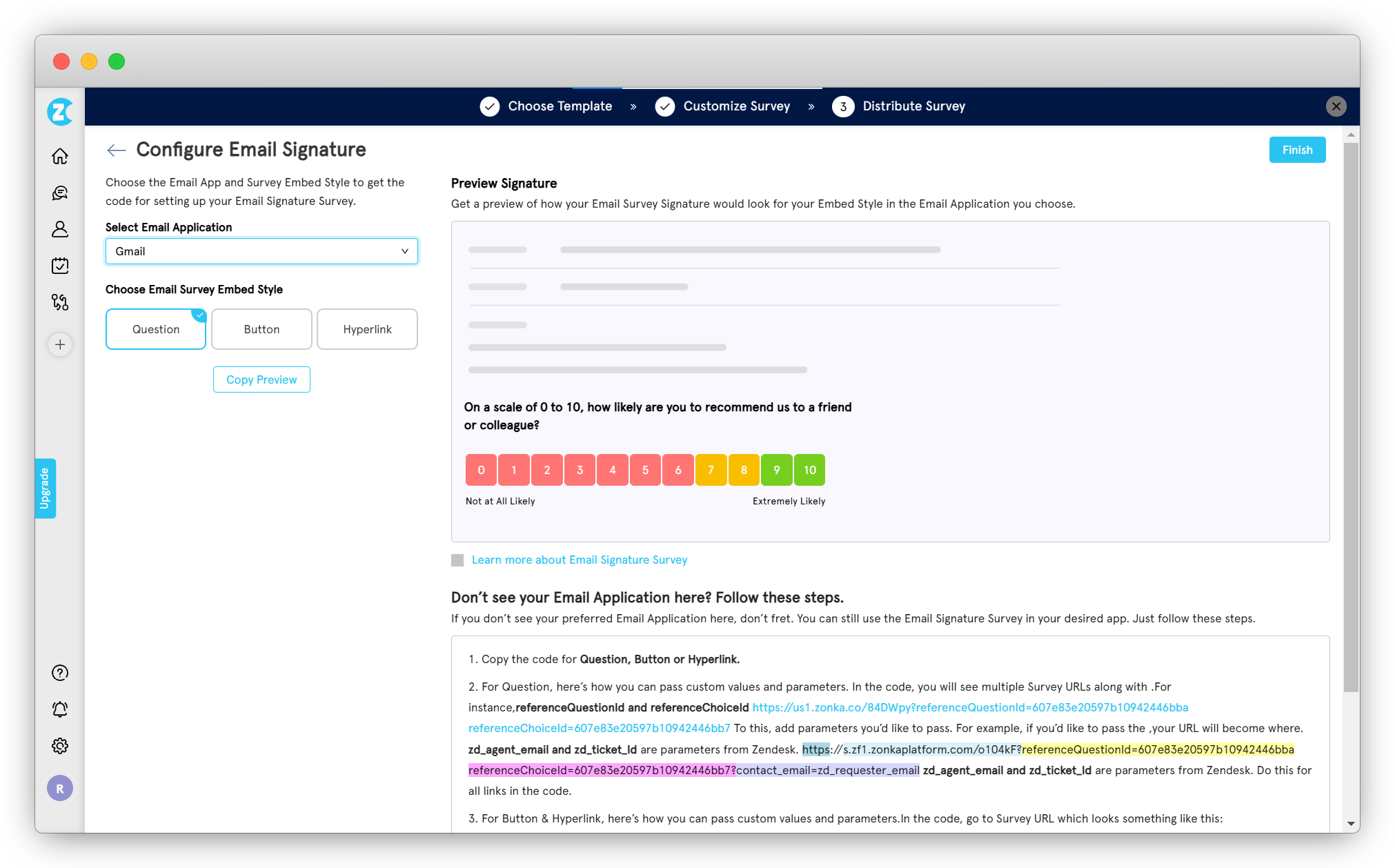 Configure Email signature in Zonka Feedback