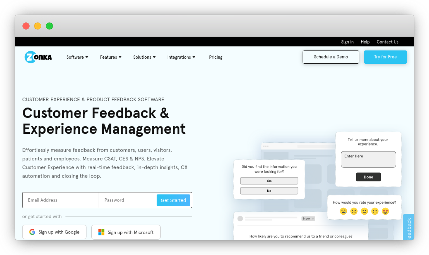 free customer feedback tools- zonka feedback
