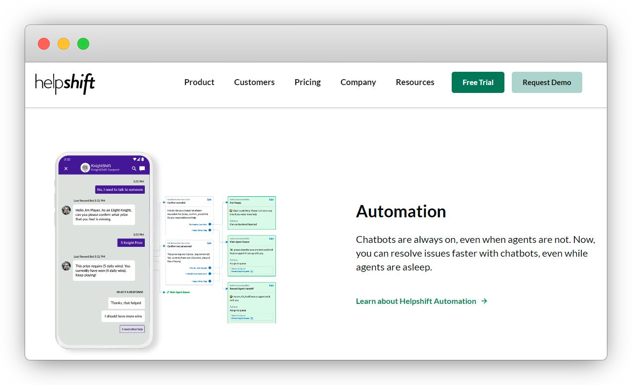 in-app feedback tools - helpshift