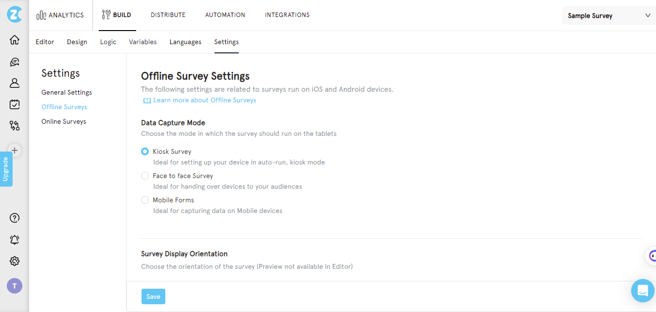 Setting Survey Preferences and Styles