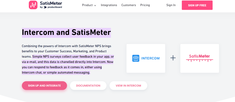 NPS tools for Intercom-SatisMeter