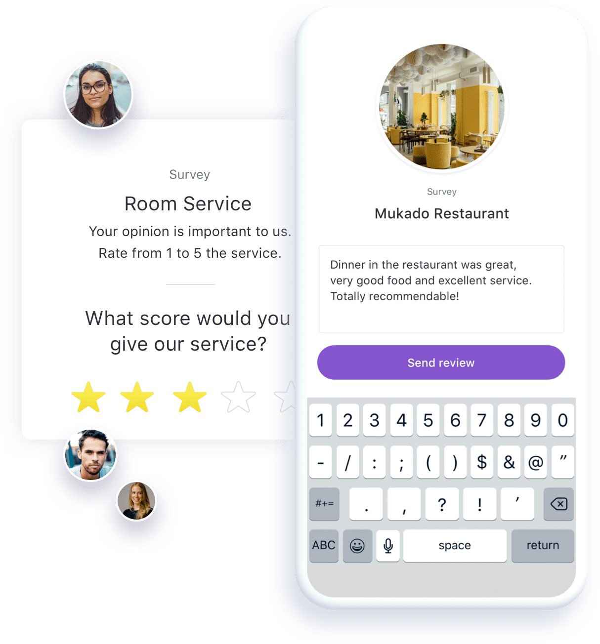 in-app product feedback survey stay hotel