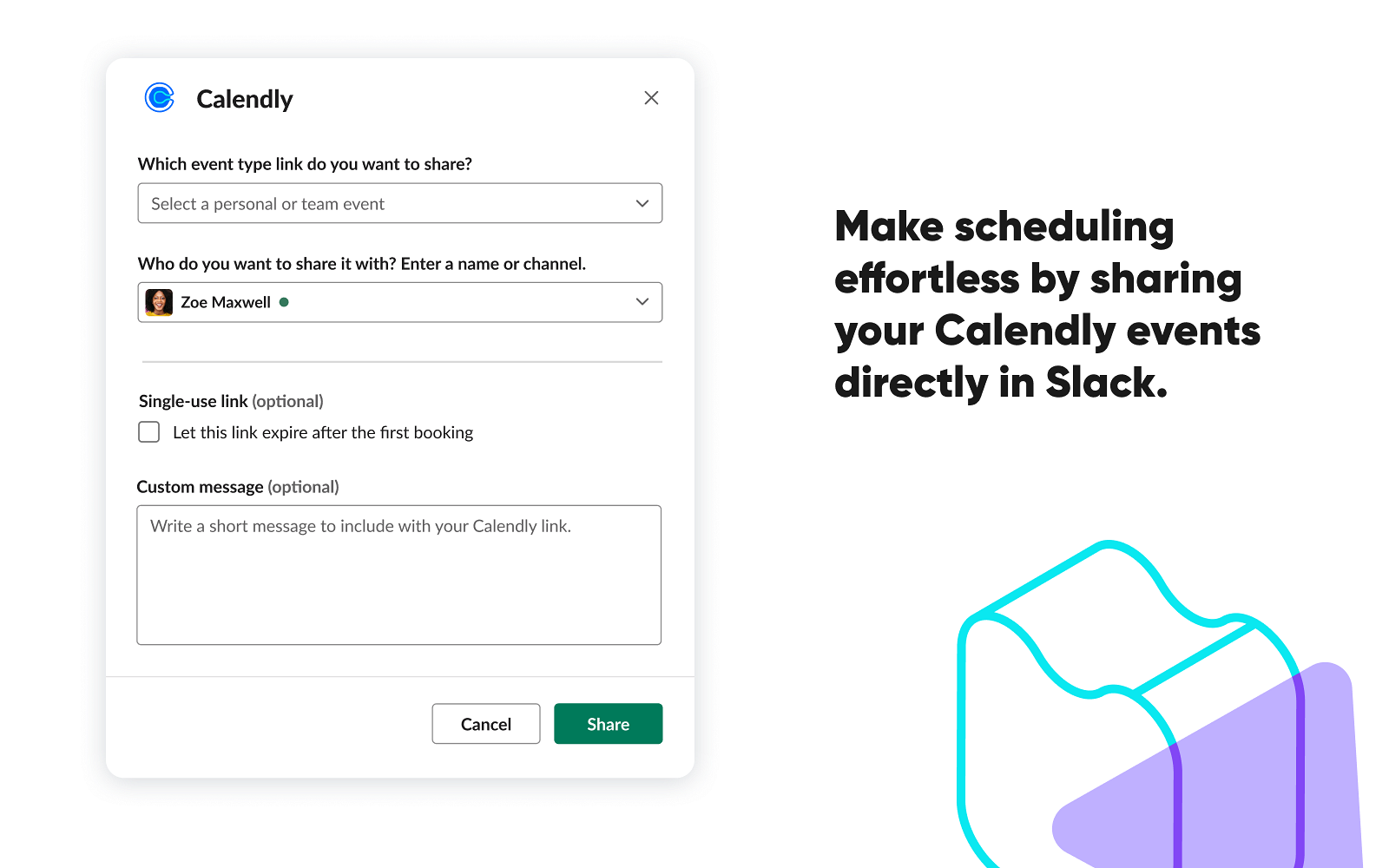 integrations with slack Calendly