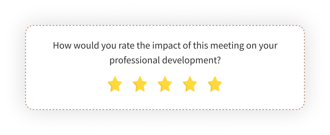 meeting feedback survey questions - professional development